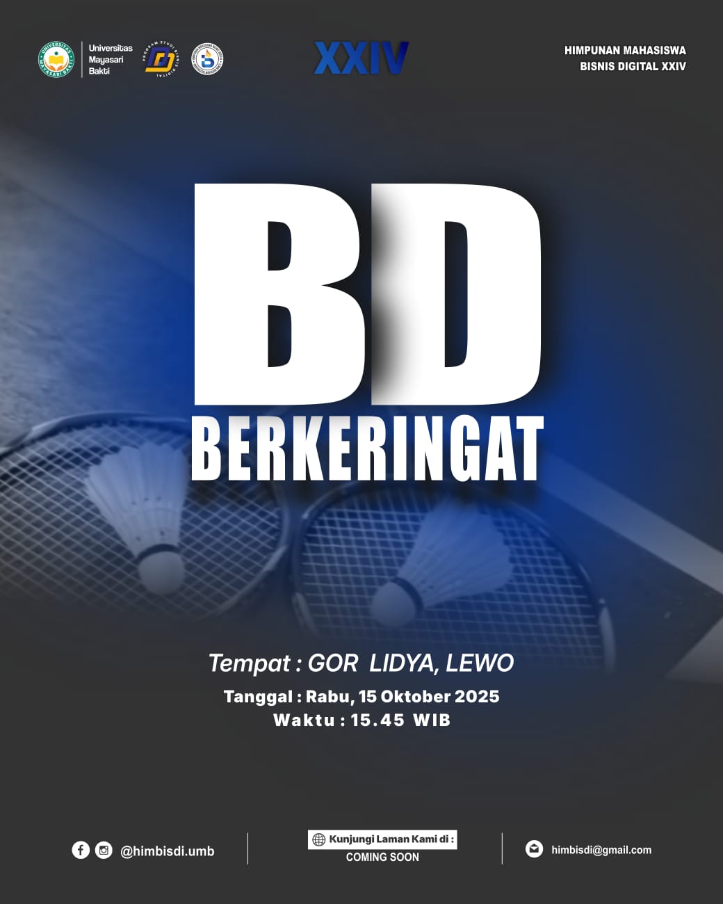 Foto sampul: Semangat dan Sportivitas: BD Berkeringat XXIV, Wujud Kebersamaan Mahasiswa Bisnis Digital dalam Olahraga